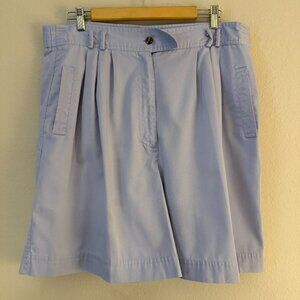 Vintage 90s Karen Scott High Rise Shorts Light Blue 16 0X Plus Size